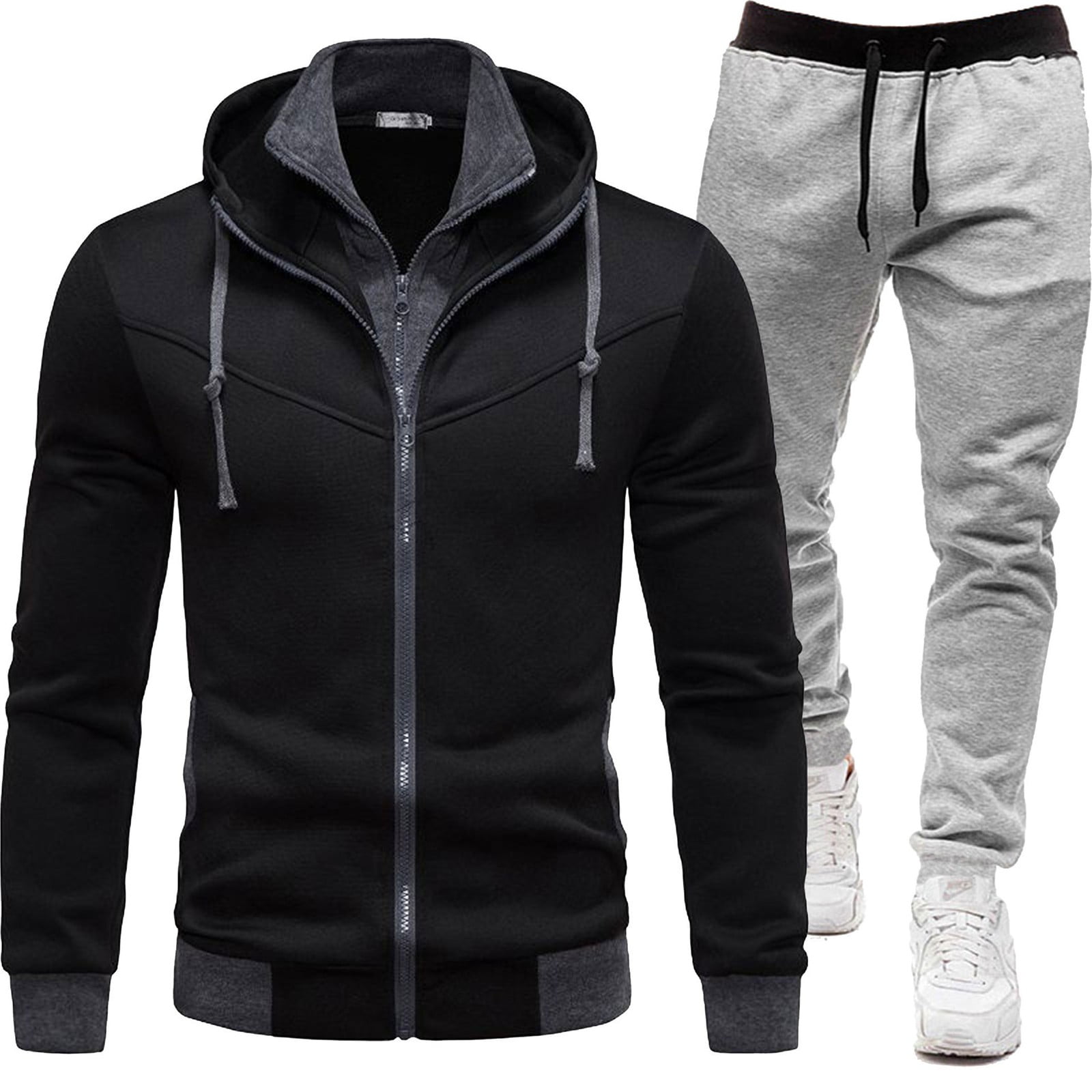 Men's Tracksuits 4x Sweatsuit for Men Weight Loss Mens Track Suits 2