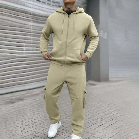 Men's Tracksuits Casual Sweatsuit 2 Piece Full Zip Sports Jogging Suits Sets Athletic Running Sweatsuits with Zip Pockets Athletic Tracksuit Outfits