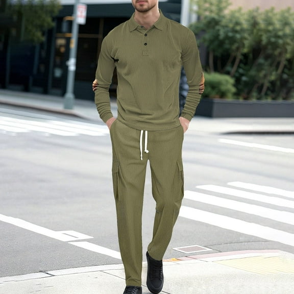 Men's Tracksuits Casual Sweatsuit 2 Piece Solid Tracksuit Mens Sweatsuits Sport Jogger Sweat Suits Clothes Casual Athletic Jogging Warm Up Sets