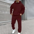 thumbnail image 1 of Men's Tracksuits Casual Sweatsuit 2 Piece Sweatsuits Long Sleeve Crewneck Pullover Active Jogging Sportswear Athletic Jogging Fall Winter Tracksuit, 1 of 3
