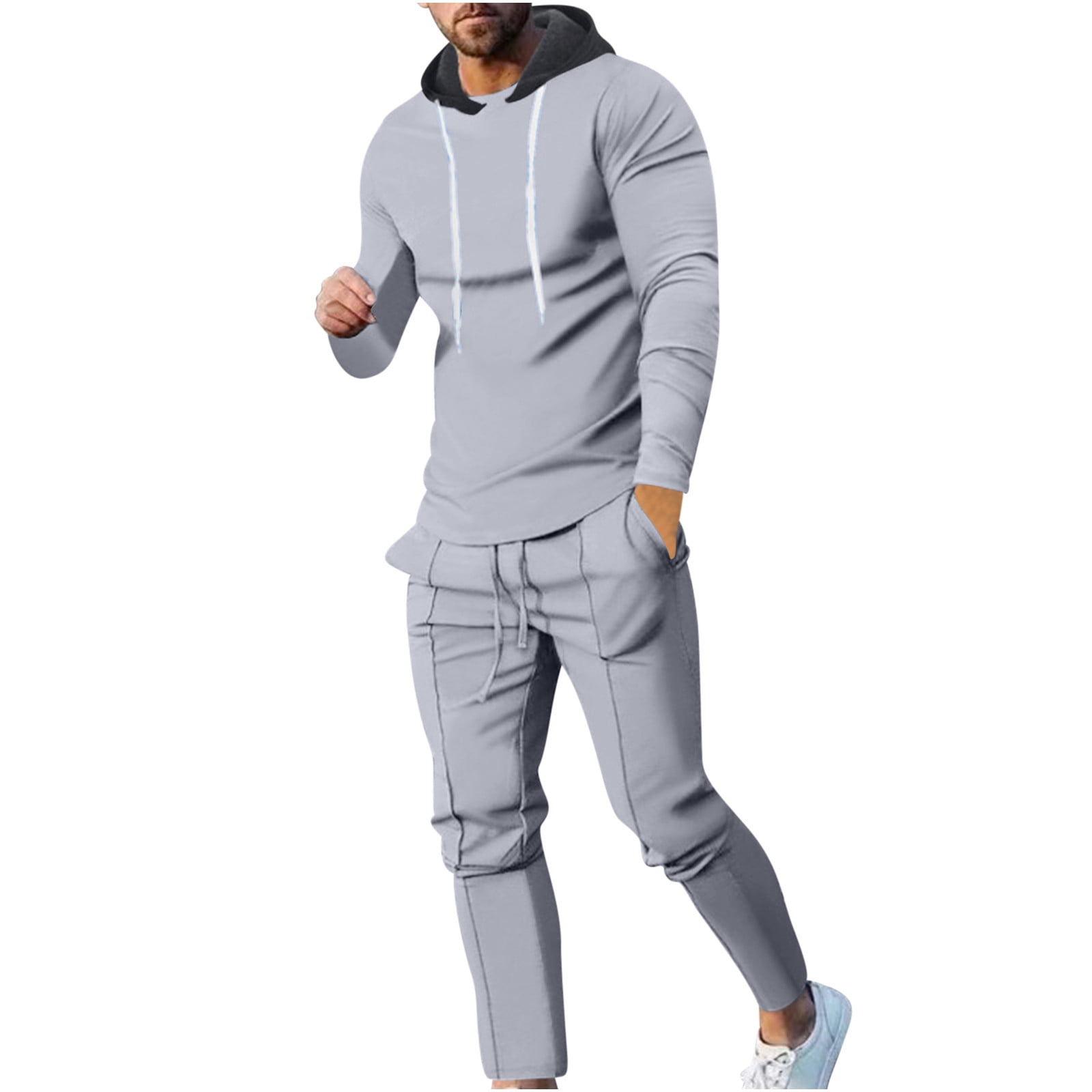 Baggy Jeans Men Winter Thick Sportswear Winter Suit Hooded