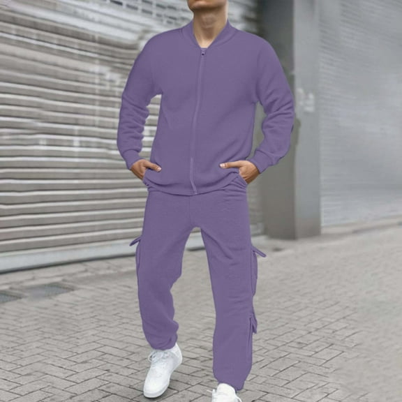 Men's Tracksuits Sweatsuits for Men Sweat Track Suits 2 Piece Athletic Full Zip Tracksuit Jacquard Jogging Set Jackets And Pants Outfit Athletic Tracksuit Outfits