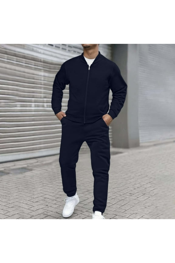 Men's Tracksuits Sweatsuits for Men Sweat Track Suits 2 Piece Athletic Full Zip Tracksuit Jacquard Jogging Set Jackets And Pants Outfit Sports Outfits Sets