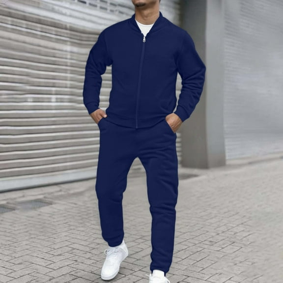 Men's Tracksuits Sweatsuits for Men Sweat Track Suits 2 Piece Sweatsuit Jogging Suits Full Zip Jacket Pants Outfits Track Suit for Jogging or Warm Up