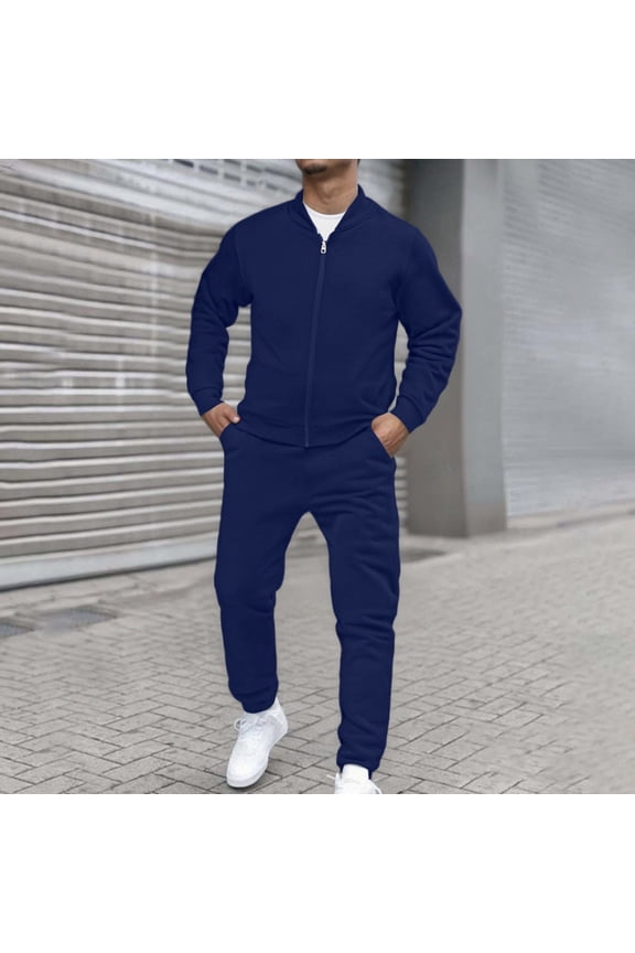 Men's Tracksuits Sweatsuits for Men Sweat Track Suits 2 Piece Full Zip Sports Jogging Suits Sets Athletic Running Sweatsuits with Zip Pockets Jogger Outfits