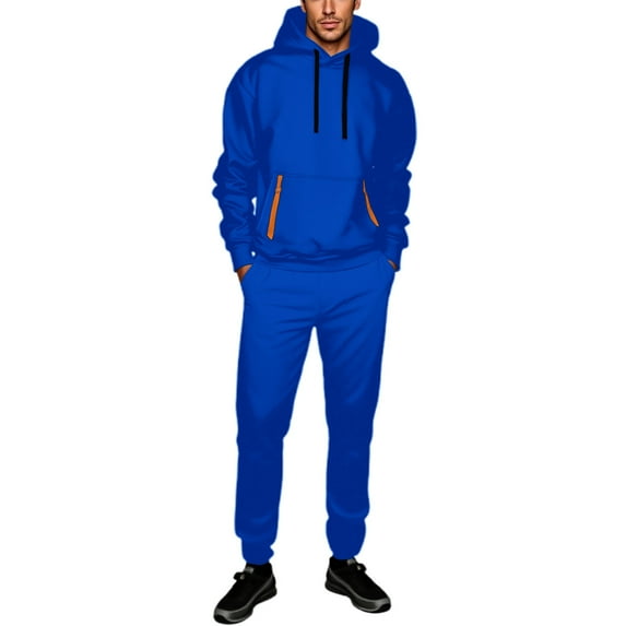 Men's Tracksuits Sweatsuits for Men Sweat Track Suits 2 Piece Jogging Suits Set Casual Long Sleeve Sports Sweatsuits Casual Athletic Jogging Warm Up Sets