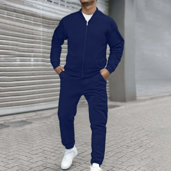 Men's Tracksuits Sweatsuits for Men Sweat Track Suits 2 Piece Long Sleeve Full-zip Sweatsuit Active Jackets and Pants Athletic Jogging Fall Winter Tracksuit