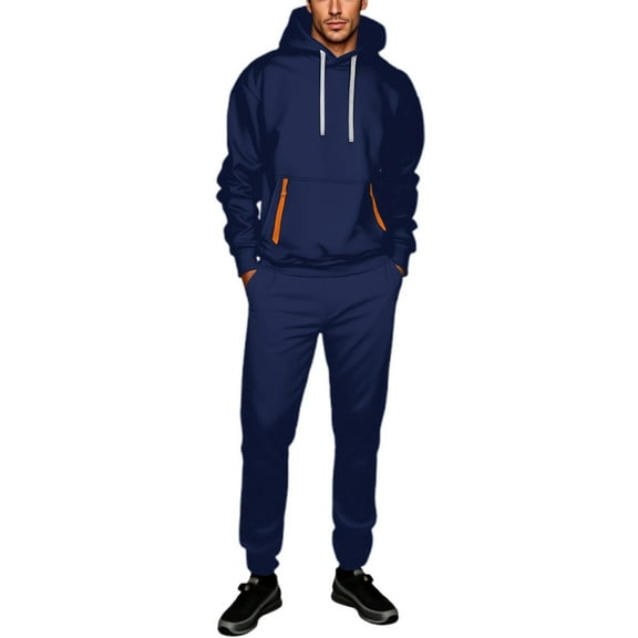 Men's Tracksuits Sweatsuits for Men Sweat Track Suits 2 Piece Running Sports Suits Drawstring Waistband Sweatsuit Casual Running Jogging Sport Suit Sets