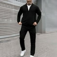 thumbnail image 1 of Men's Tracksuits Sweatsuits for Men Track Suits 2 Piece Set Full Zip Sweatsuit Workout Solid Jacquard Jogging Suit Set Track Suit for Jogging or Warm Up, 1 of 8