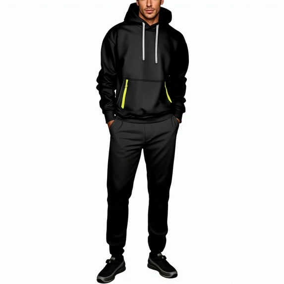 Men's Tracksuits Sweatsuits for Men Track Suits 2 Piece Set Sweatsuits Long Sleeve Crewneck Pullover Active Jogging Sportswear Athletic Tracksuit Outfits