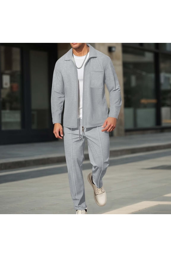 Men's Tracksuits Sweatsuits for Men Sweat Track Suits 2 Piece Casual Running Jogging Warm Up Full Zip Sweat Suits Track Suit for Jogging or Warm Up
