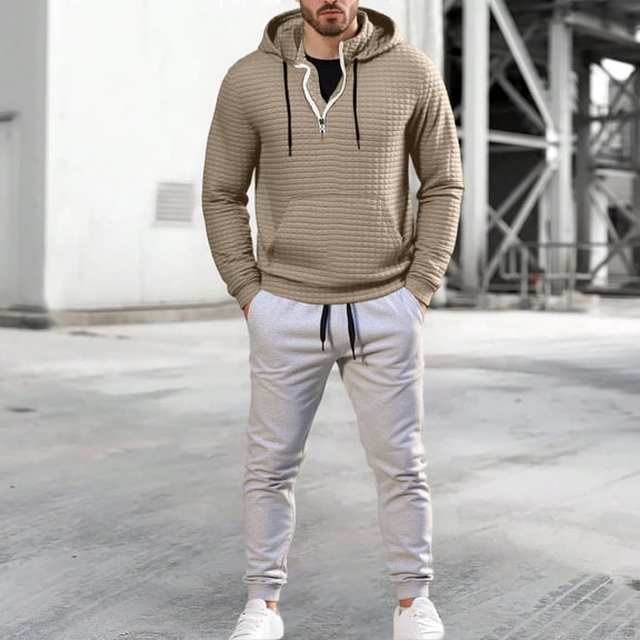 Men's Tracksuits Sweatsuits for Men Sweat Track Suits 2 Piece Long Sleeve Causal Full Zip Running Sports Athletic Tracksuit Outfits