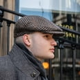 thumbnail image 1 of Men's Traditional Irish Wool Kerry Flat Cap, Brown Check Size Small Made By Mucros Weavers, 1 of 3