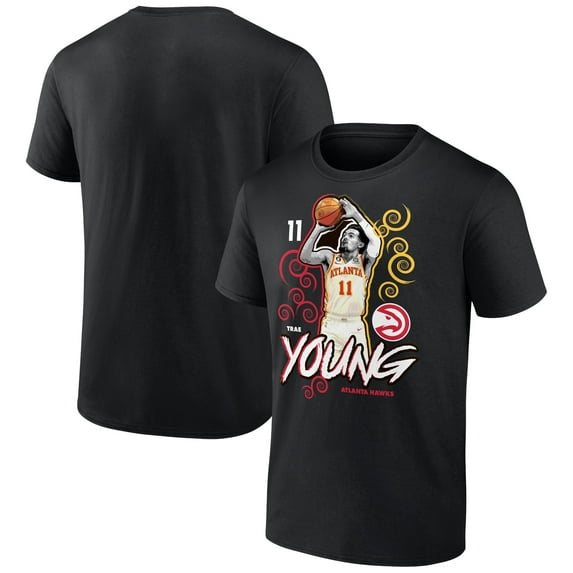 Men's Trae Young Black Atlanta Hawks Competitor T-Shirt
