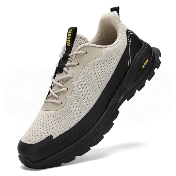 GLOSIW Men's Trail Running Shoes Fashion Walking Hiking Sneakers for Men Tennis Cross Training Shoe Outdoor Snearker
