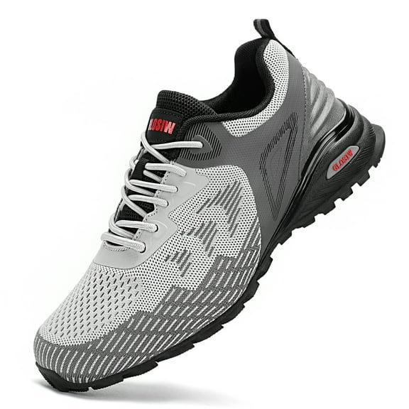 GLOSIW Men's Trail Running Shoes Non Slip Hiking Shoes Tennis Shoes Fashion Sneakers Workout Footwear