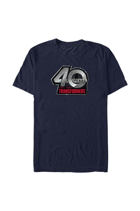 Men's Transformers 40 Years Logo  Graphic T-Shirt