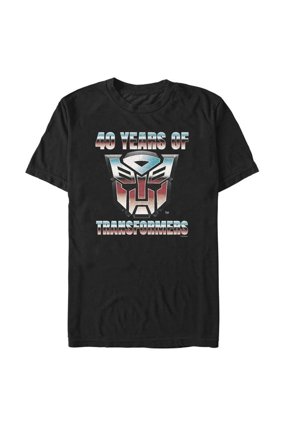 Men's Transformers 40 Years of Autobots Logo Graphic T-Shirt