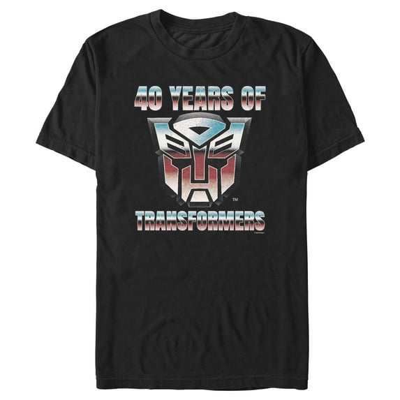 Men's Transformers 40 Years of Autobots Logo Graphic T-Shirt