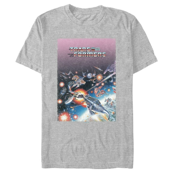 Men's Transformers Atmosphere Battle Poster Graphic T-Shirt