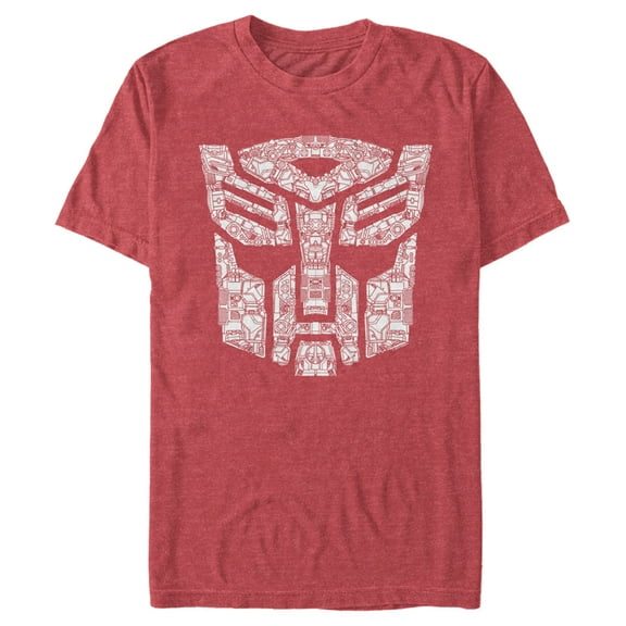 Men's Transformers Autobot Parts Logo  Graphic Tee Red Heather Medium