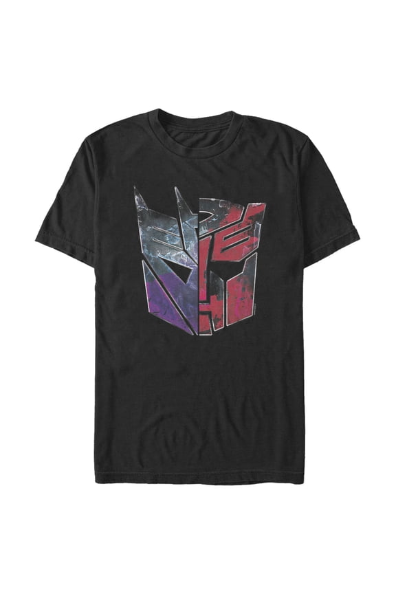 Men's Transformers Decepticon Rusted Logo Graphic Tee Black Medium