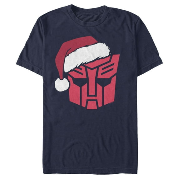 Men's Transformers Autobot Santa Graphic Tee Navy Blue 2X Large