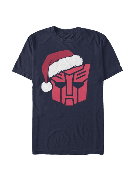 Men's Transformers Autobot Santa Graphic Tee Navy Blue 3X Large