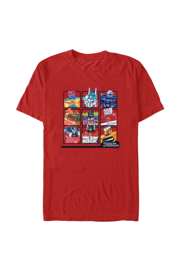 Men's Transformers Autobots 9 Square Layout Graphic T-Shirt