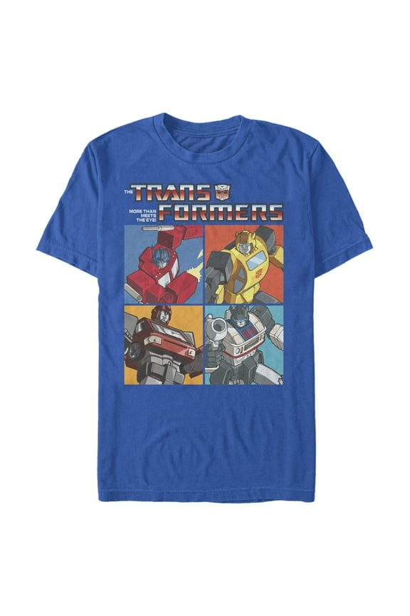 Men's Transformers Autobots Character Box  Graphic Tee Royal Blue 3X Large