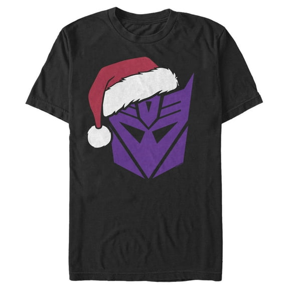 Men's Transformers Decepticon Santa  Graphic Tee Black X Large