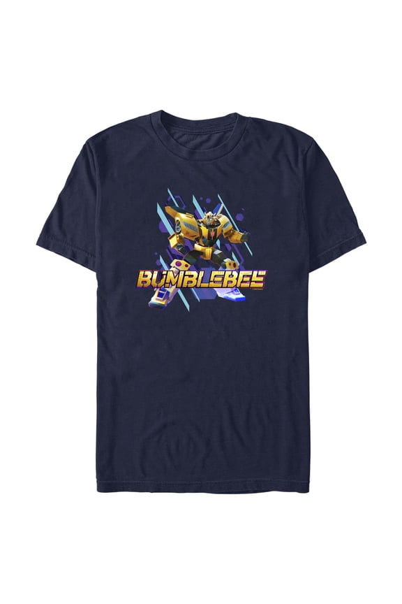 Men's Transformers: EarthSpark Bumblebee Portrait  Graphic Tee Navy Blue Large