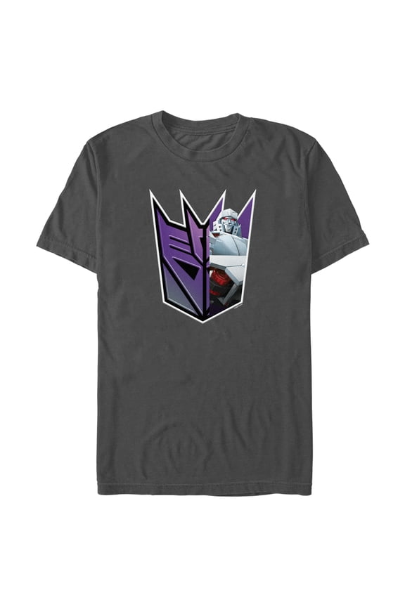 Men's Transformers: EarthSpark Megatron Decepticon Logo  Graphic Tee Charcoal Large