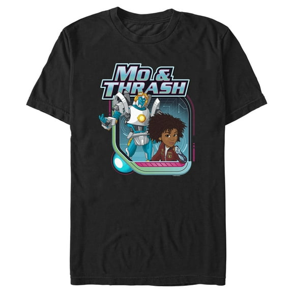 Men's Transformers: EarthSpark Mo and Thrash  Graphic Tee Black 2X Large