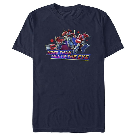 Men's Transformers: EarthSpark Optimus More Than Meets the Eye Graphic Tee Navy Blue Large