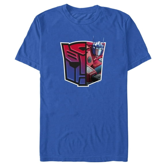 Men's Transformers: EarthSpark Optimus Prime Autobots Logo Graphic Tee Royal Blue Medium