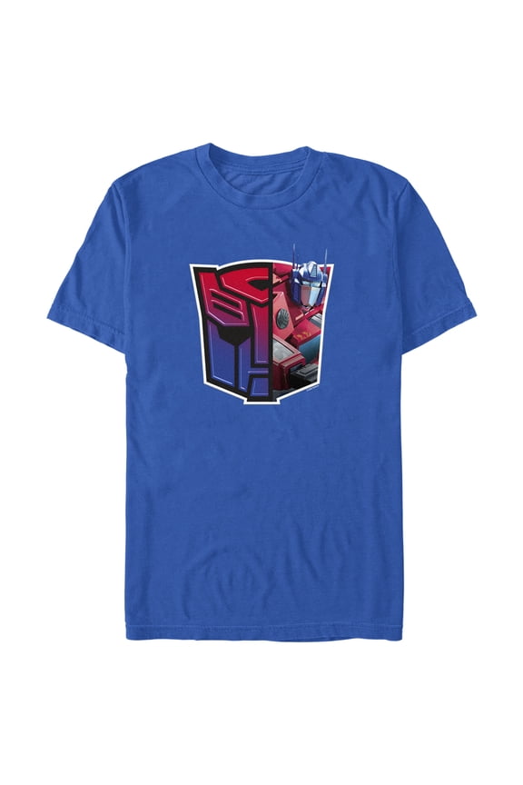 Men's Transformers: EarthSpark Optimus Prime Autobots Logo Graphic Tee Royal Blue Medium