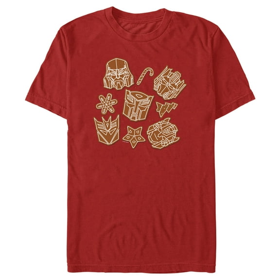 Men's Transformers Gingerbread Transformers  Graphic Tee Red 2X Large
