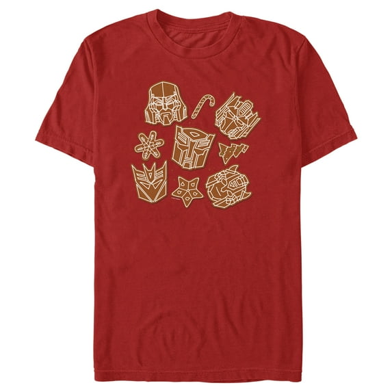 Men's Transformers Gingerbread Transformers Graphic Tee Red 3X Large