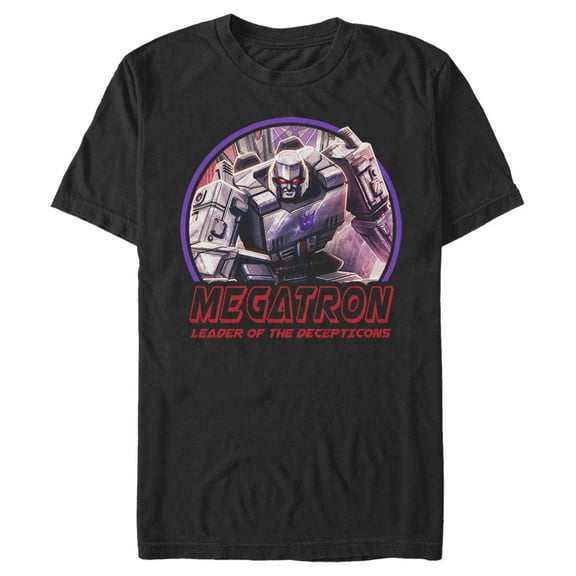 Men's Transformers Megatron Decepticons Leader  Graphic Tee Black Medium