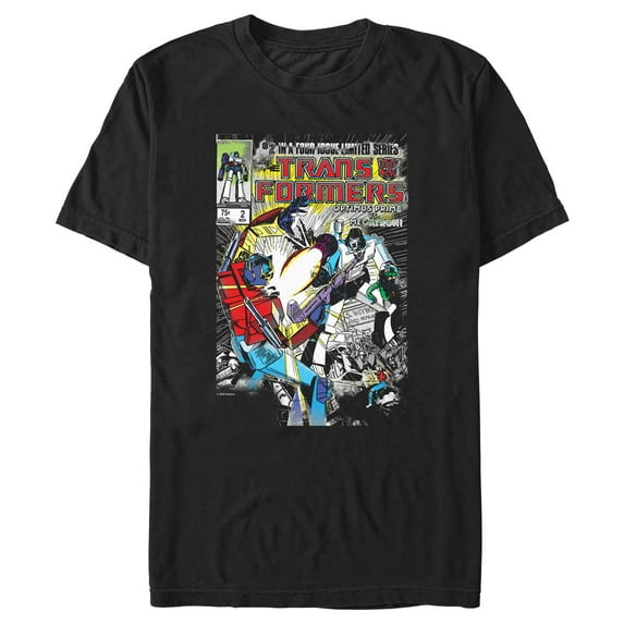 Men's Transformers Megatron vs Optimus Prime Fight Panel Graphic T-Shirt