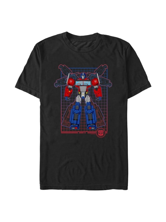 Men's Transformers Optimus Prime Grid Graphic T-Shirt