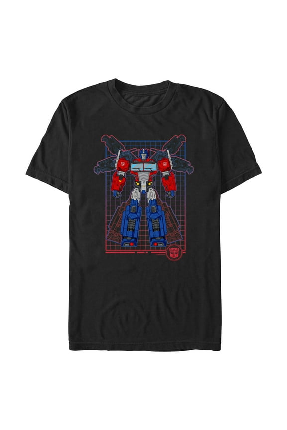 Men's Transformers Optimus Prime Grid Graphic T-Shirt
