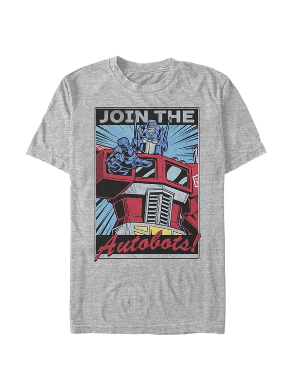 Men's Transformers Optimus Prime Join the Autobots Graphic Tee Athletic Heather 2X Large