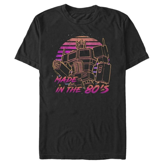 Men's Transformers Optimus Prime Made in the 80s Graphic Tee Black Small