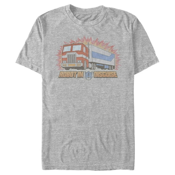 Men's Transformers Optimus Prime Robot in Disguise Graphic Tee Athletic Heather Small