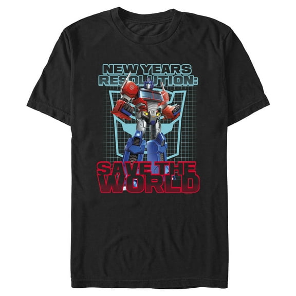 Men's Transformers Optimus Save The World  Graphic T-Shirt
