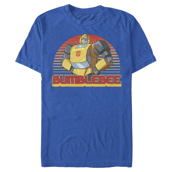 Men's Transformers Retro Bumblebee Graphic Tee Royal Blue X Large