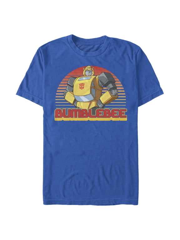Men's Transformers Retro Bumblebee Graphic Tee Royal Blue X Large