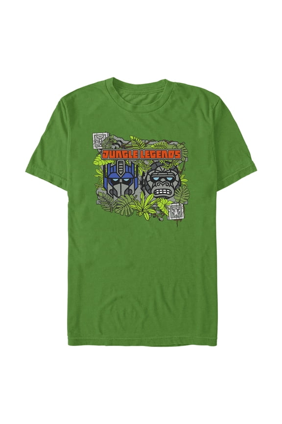 Men's Transformers: Rise of the Beasts Jungle Legends Graphic Tee Kelly Green 3X Large